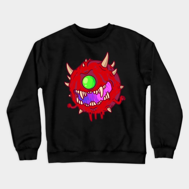 Doom Cacodemon Crewneck Sweatshirt by Noiscin